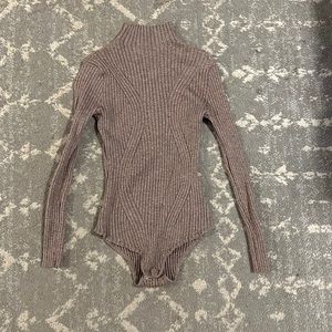 Knit turtle neck bodysuit